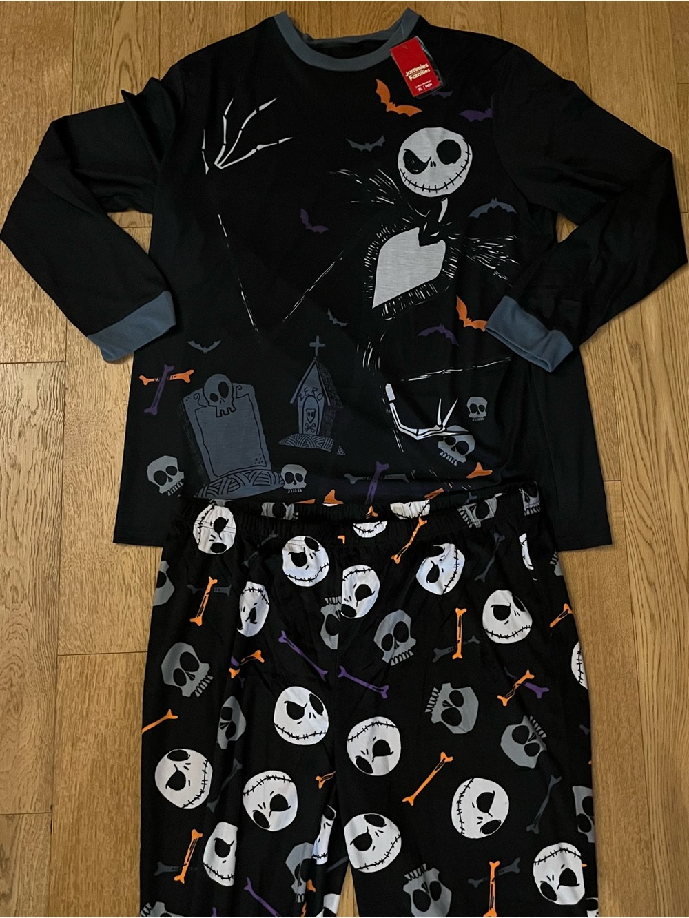 Disney Nightmare Before Christmas Pajamas Mens XL Jack Skellington Jammies NWT